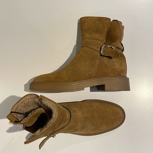 NEW!! ZARA SUEDE  BOOTS NEWER WORN SIZE 7.5